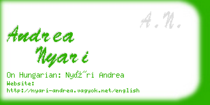 andrea nyari business card